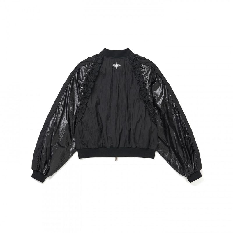 SHOULDER SHIRRING ZIP UP 2 COLOR(LEBSSJP5168)