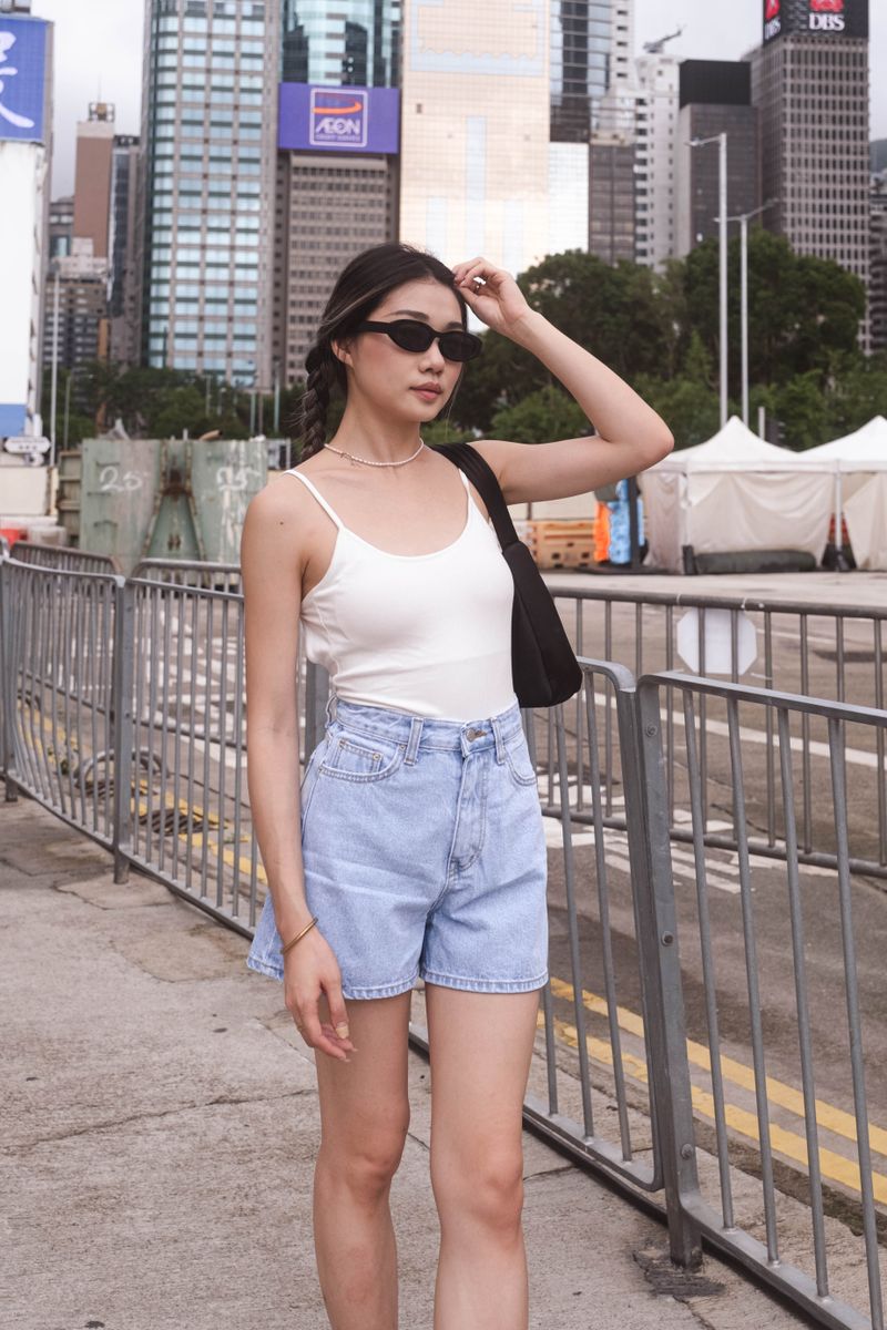 Call Me Backless Bodysuit (with pads) - White
