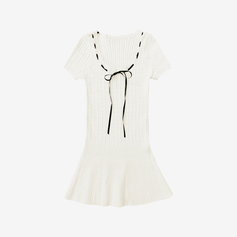 Konin Stitch Flared Knit Dress