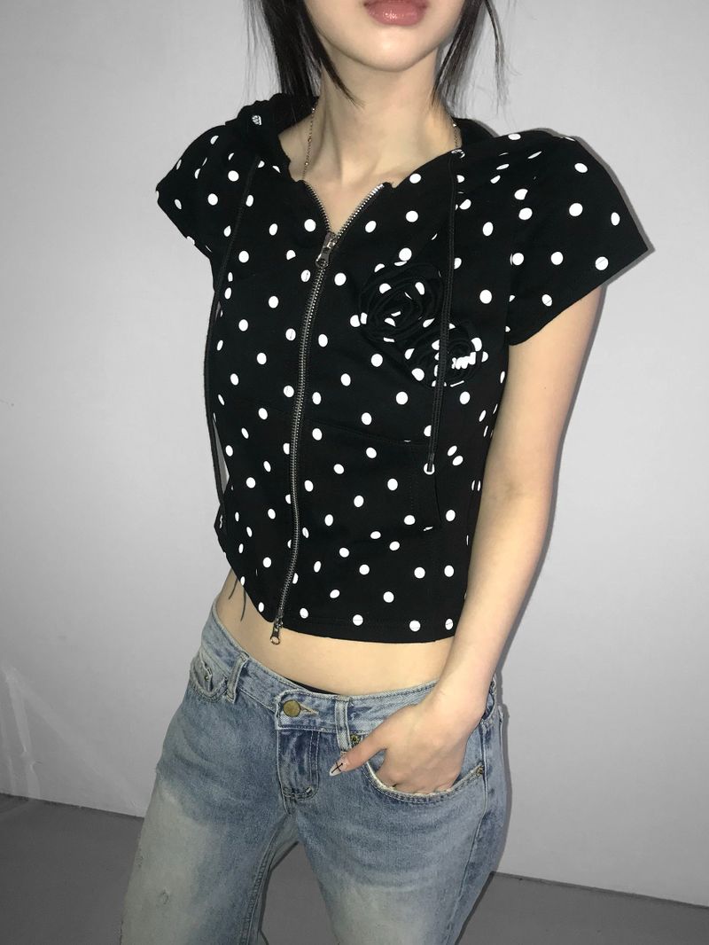 polka dot flower hz(2 color)