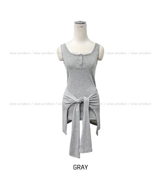 Tian snap layered wrap sleeveless