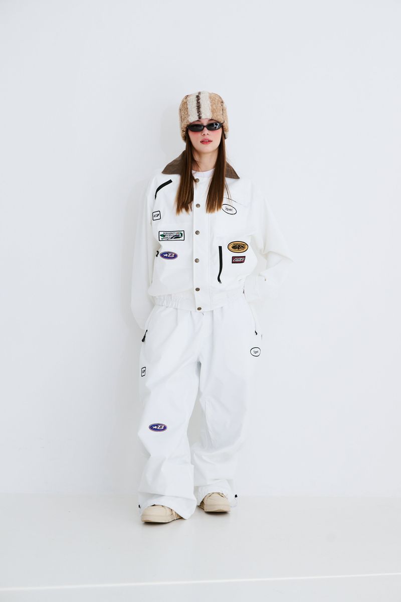 VARIETY PATCH SUPER WIDE VENTILATION PANTS WHITE