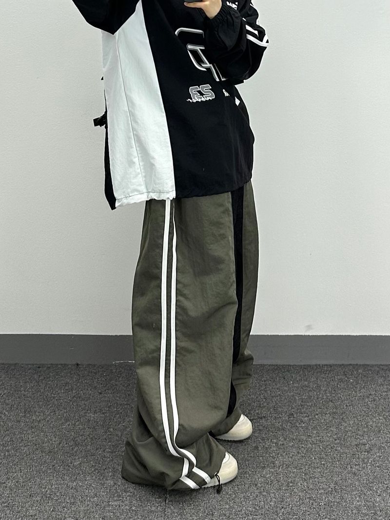 Washa denim mix pants