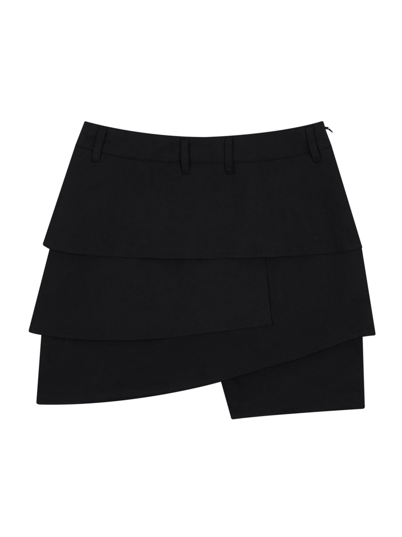 S CLEF WRAP SKIRT PANTS (BLACK)
