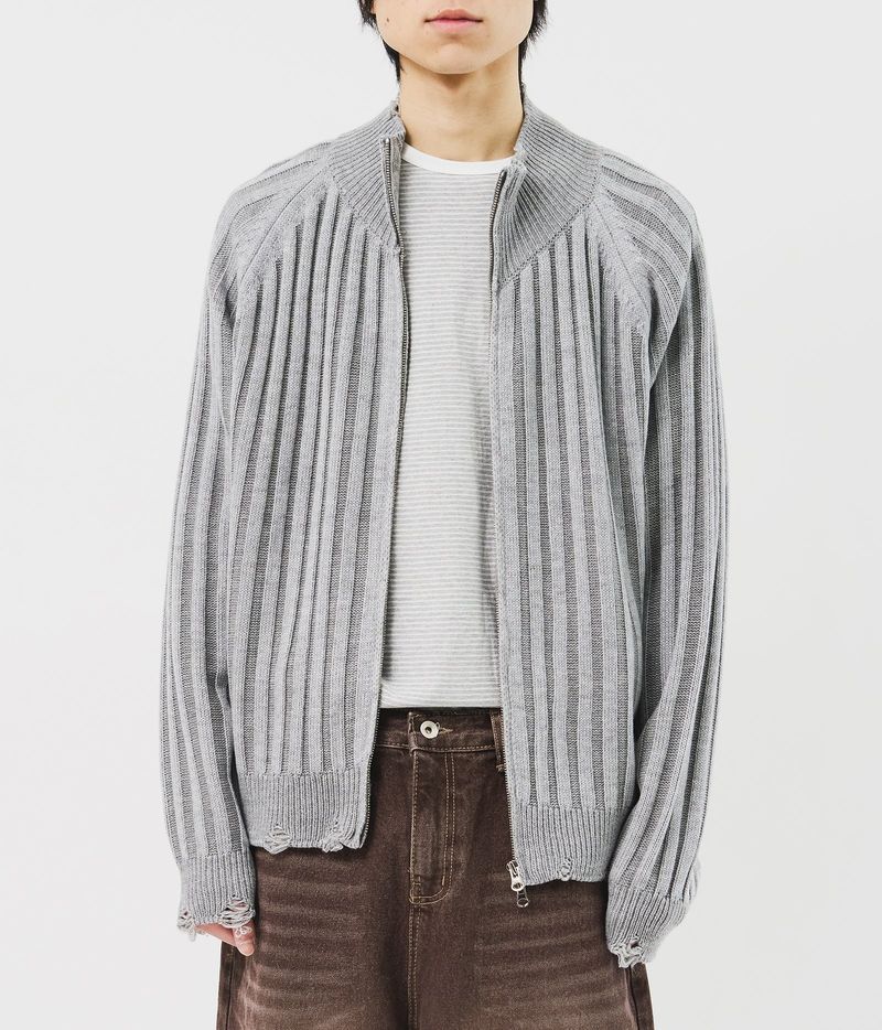 HIFIFNK（ハイファイファンク）の「Sep Contrast Knitted Zip Up (3color)（Tops）」