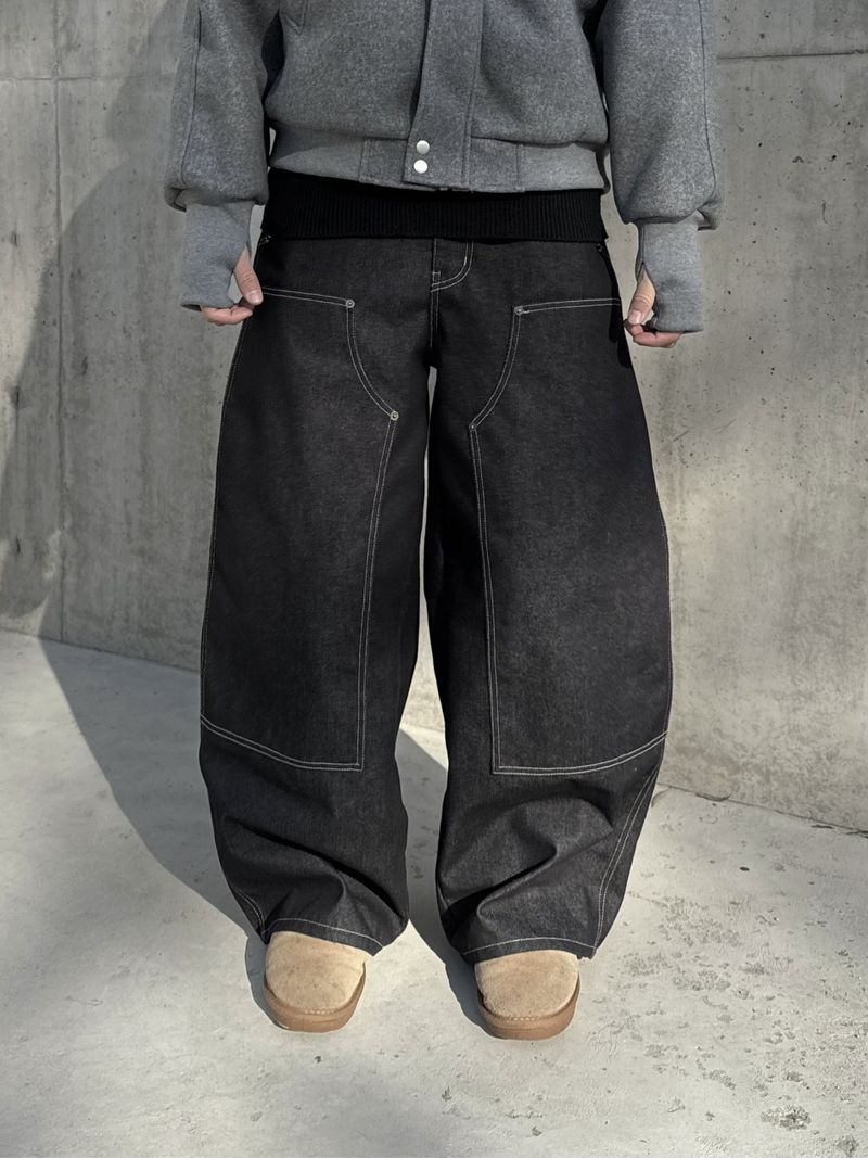 BASE BOUBLE KNEE NON-FADE DENIM