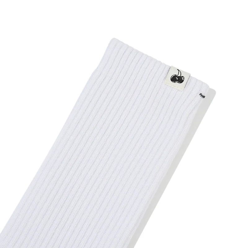 KIRSH PLAIN LOGO SOCKS 2PACK - WHITE