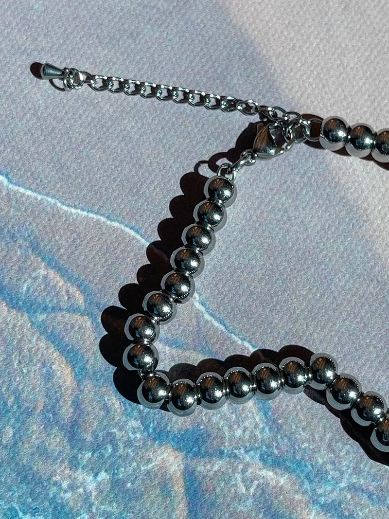 ASCLO Barbell Chain Bracelet (Silver)