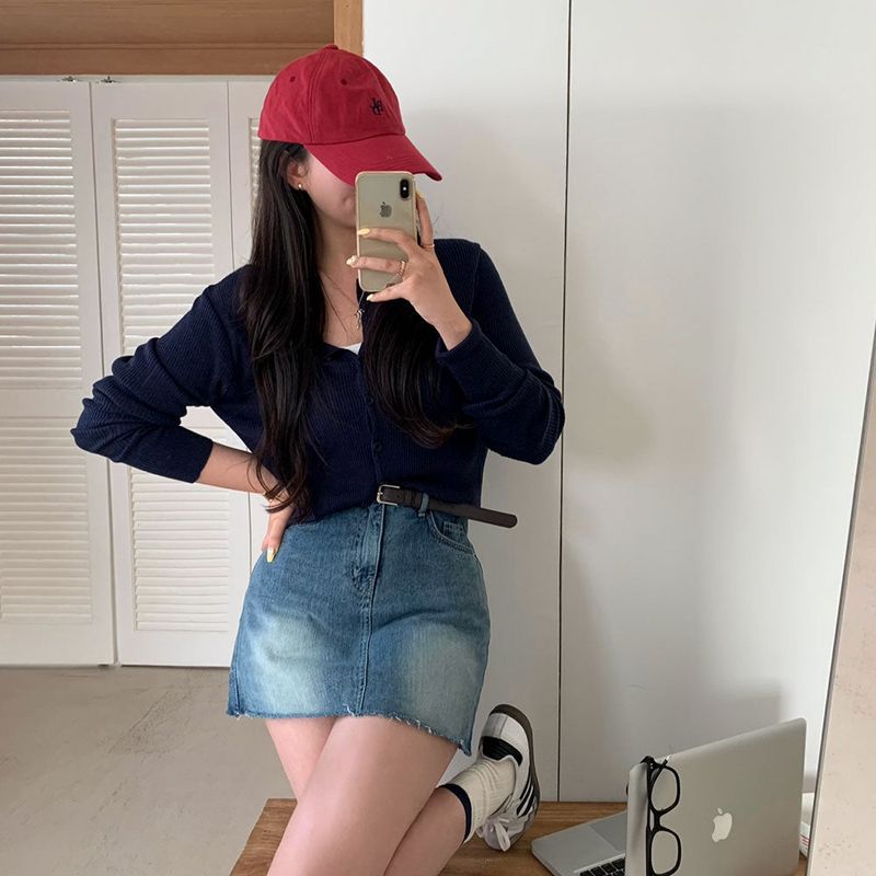 [BELLIDE MADE] Solve Round Rib Cardigan