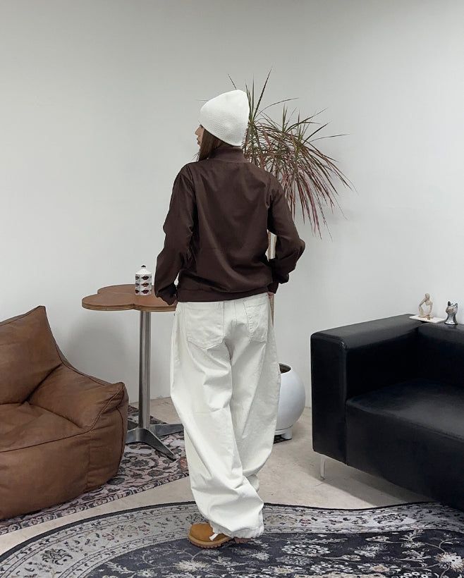 Lucal Satin Suede Zip-up
