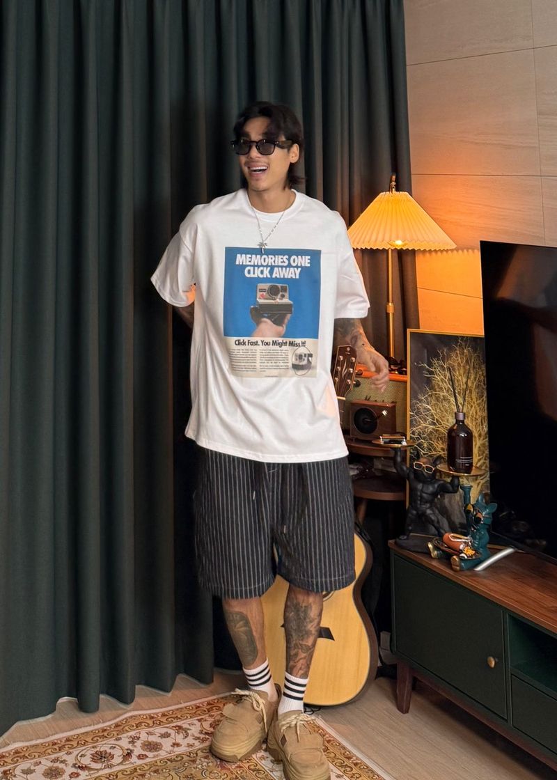 Camera Digital Printed Short Sleeve 3COLOR