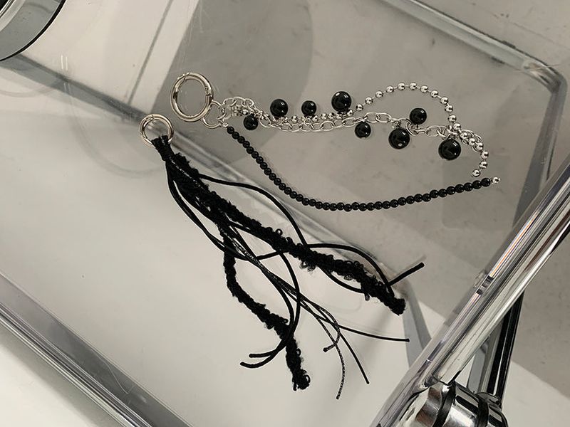 Boucle Mix Long Tassel Keychain