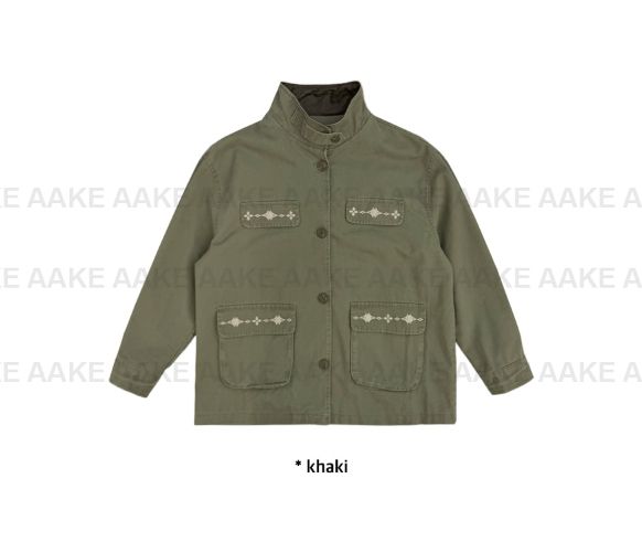 LEATHER MIX FIELD JACKET