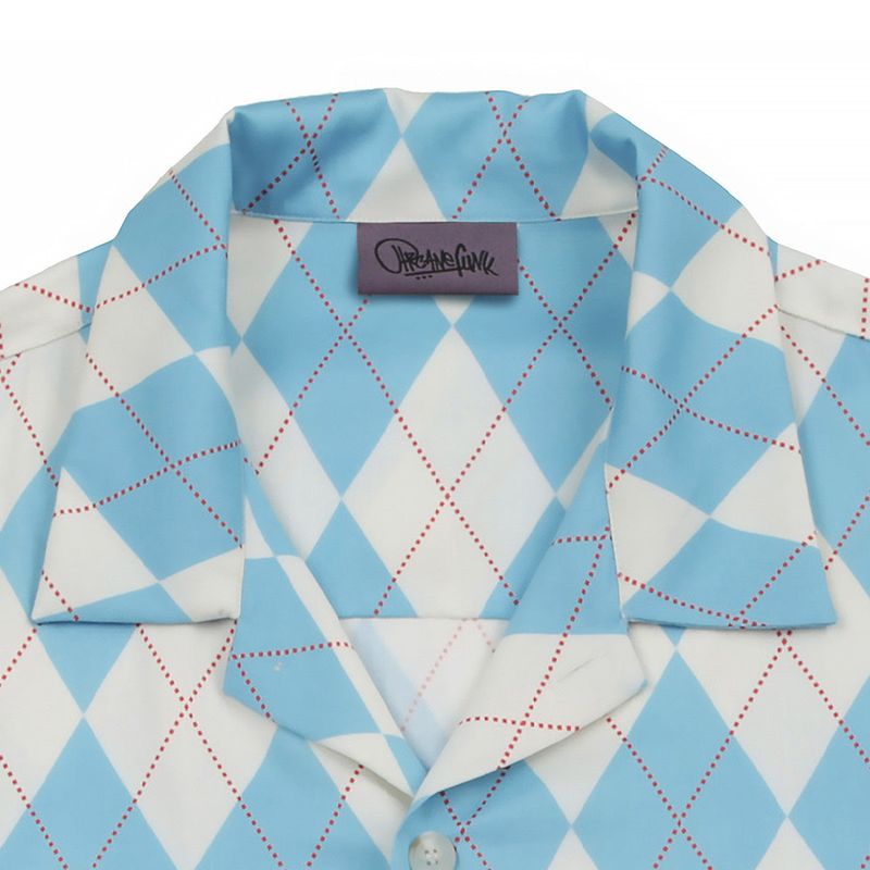 ARGYLE FUNK HALF SHIRTS BLUE