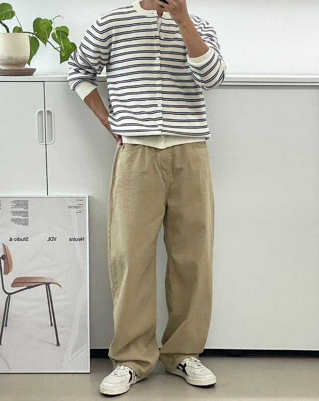 Tess Round Stripe Cardigan