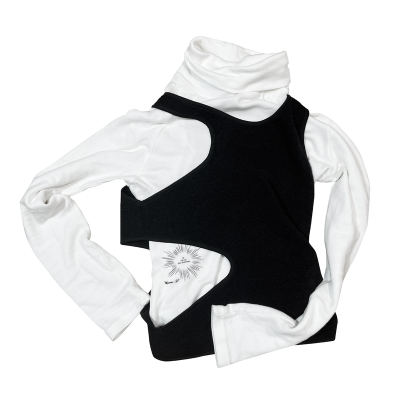 HOLE KNIT TOP set : "Not your business"