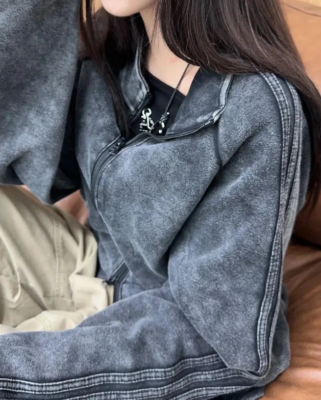 Lupe Track Pigment Zip-Up
