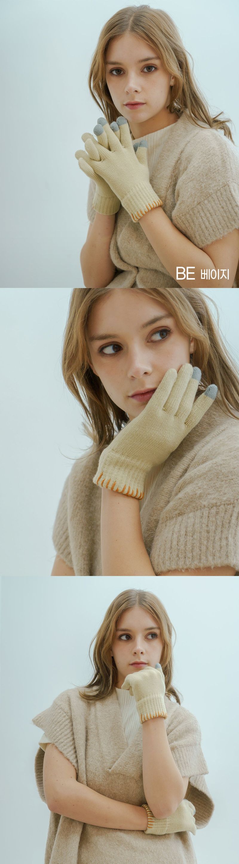 stich touch finger gloves 5colors