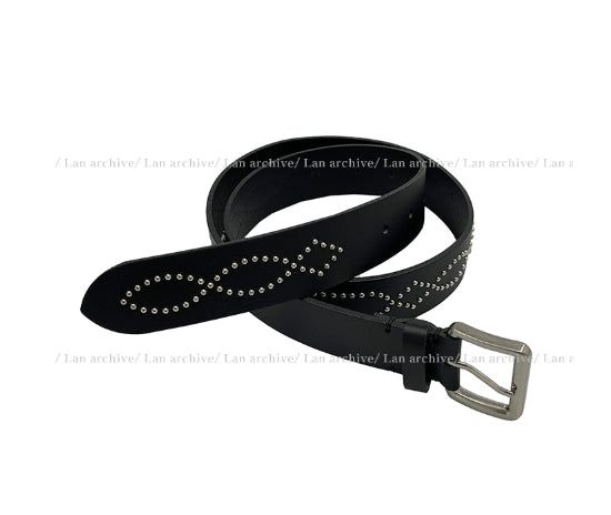 35mm real leather stud belt