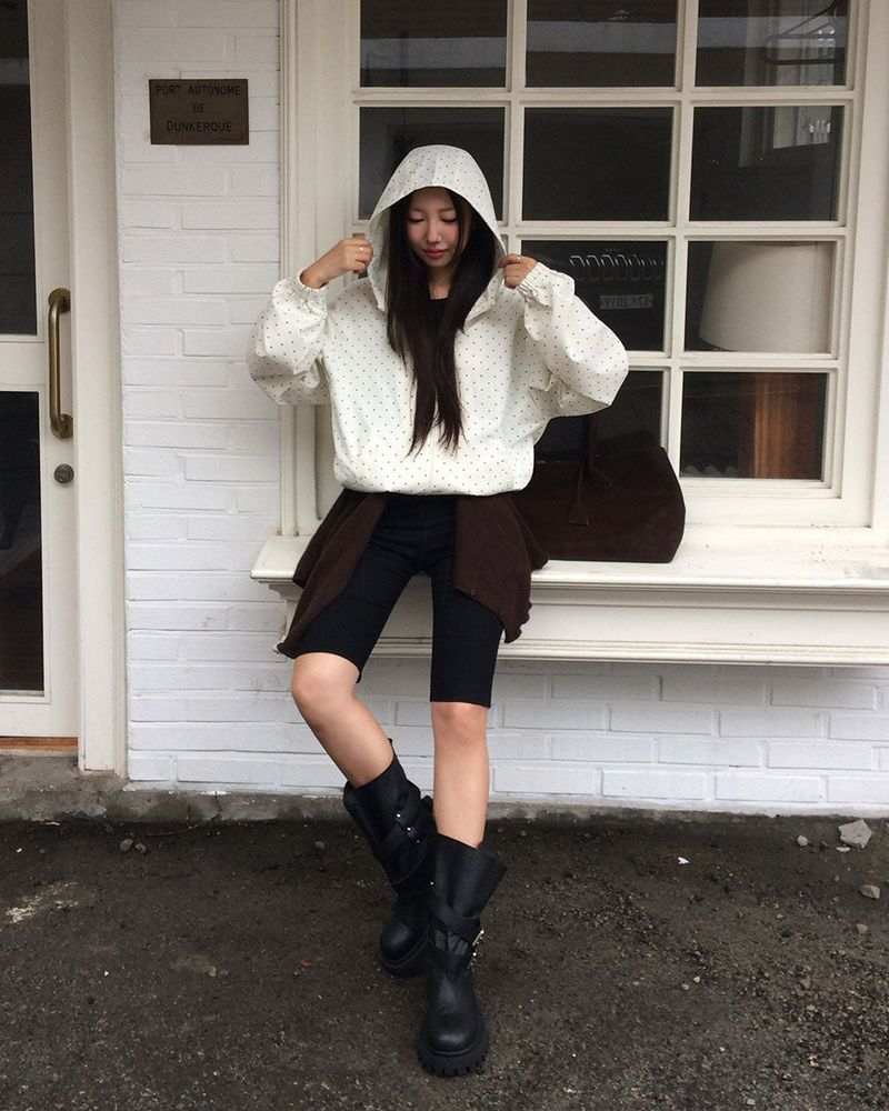 Milly Dot Hooded Windbreaker