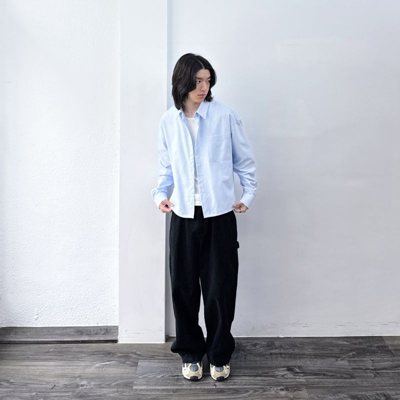 Daily Short-Length Stripe Shirt