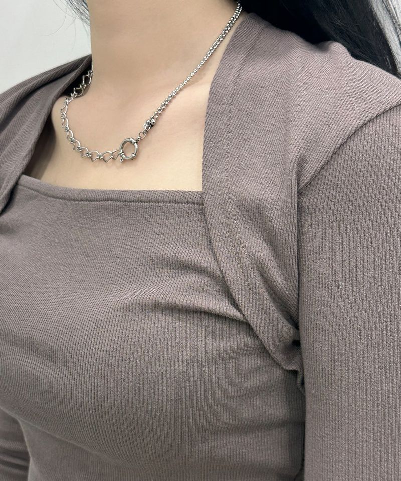 half&half twoway necklace