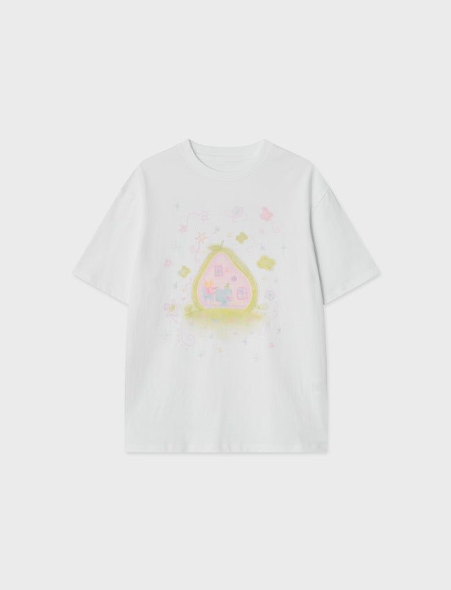 Fruit House Over Fit Tee (White)