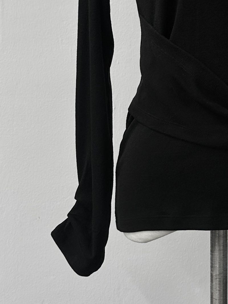 slim wrap shirring strap T (2color)