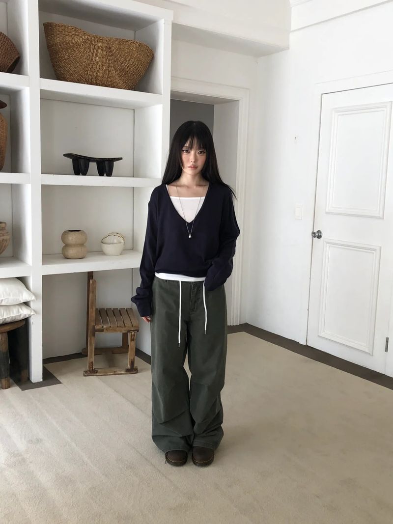 WONDER WONDER（ワンダーワンダー）の「Dse Pintuck Washed Wide-Leg Pants（Pants）」