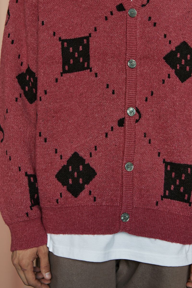 MUSIC ARGYLE CARDIGAN / PINK