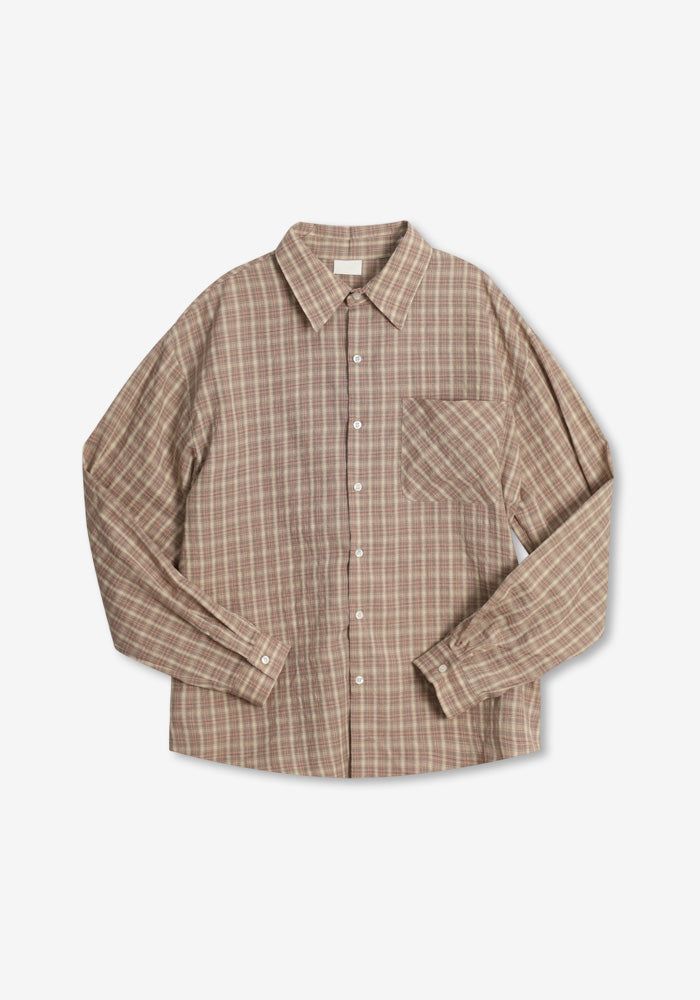GA Nerd Overfit Check Shirts