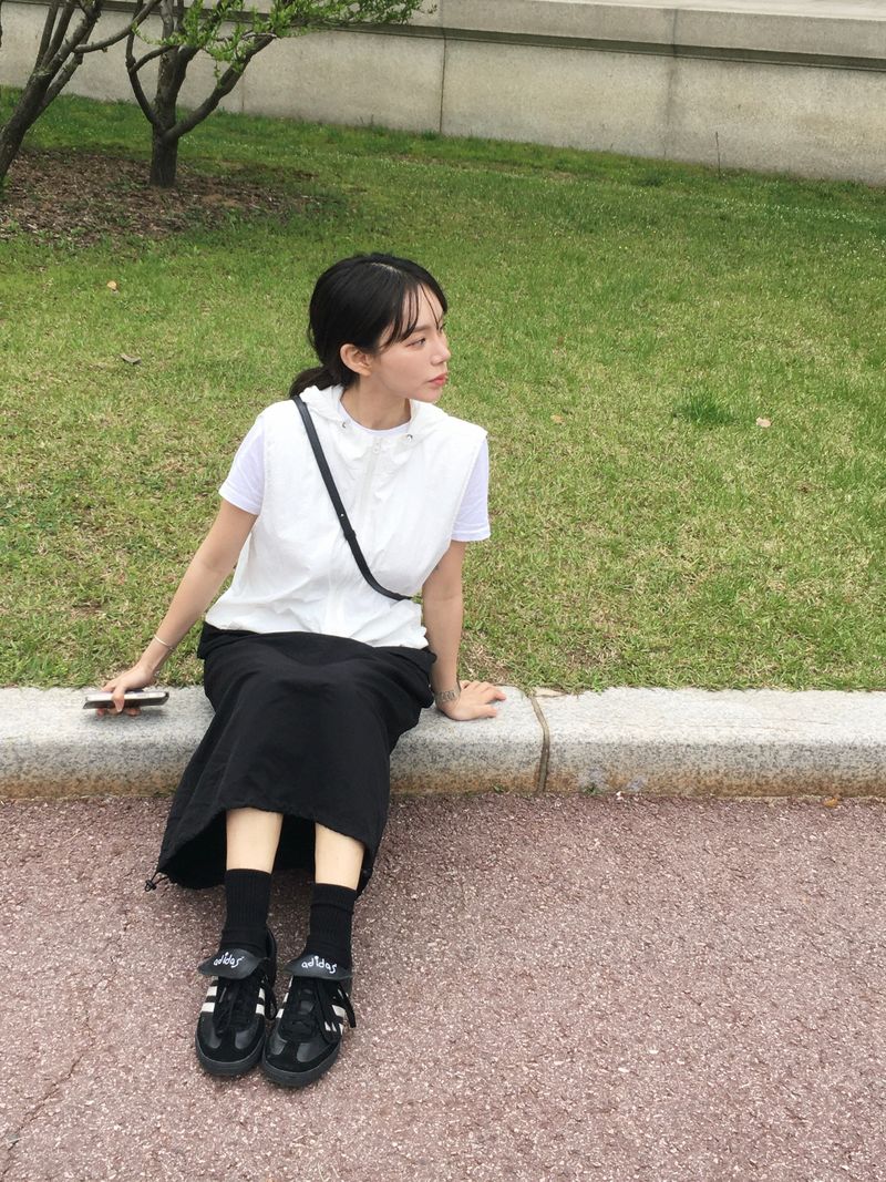 Dot Layering Balloon Skirt (2c)  