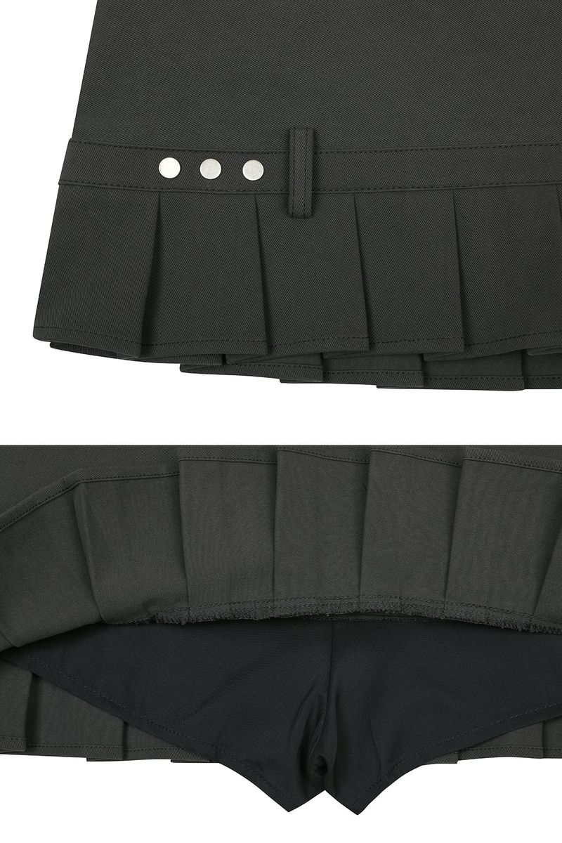 RUE BELTED MINI SKIRT khaki