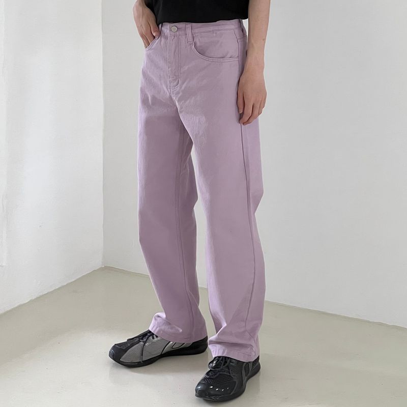 Turbid pink cotton pants