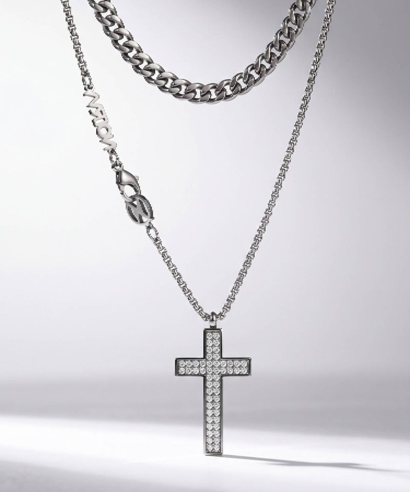 noirvy（ノイルビー）の「NN-104 レイヤード クロス チェーン ネックレス（アクセサリー）」