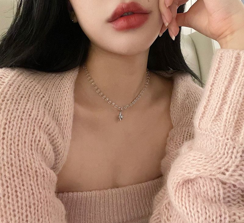 Crystal point necklace