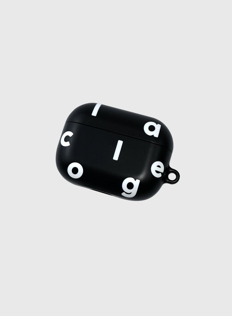 collagevacance（コラージュバカンス）の「Logo Alphabet Airpods Case (Black)（Smartphone Accessories）」