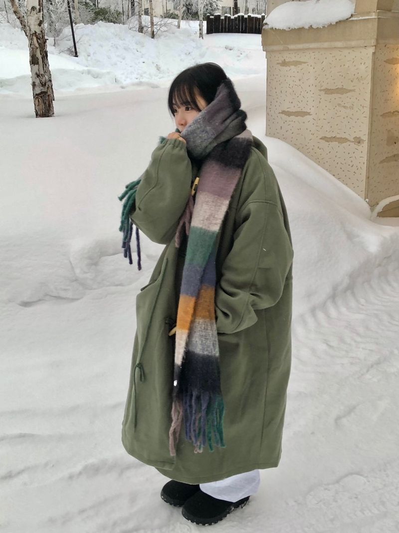 (quilted beam)Miyuki long hood duffle coat
