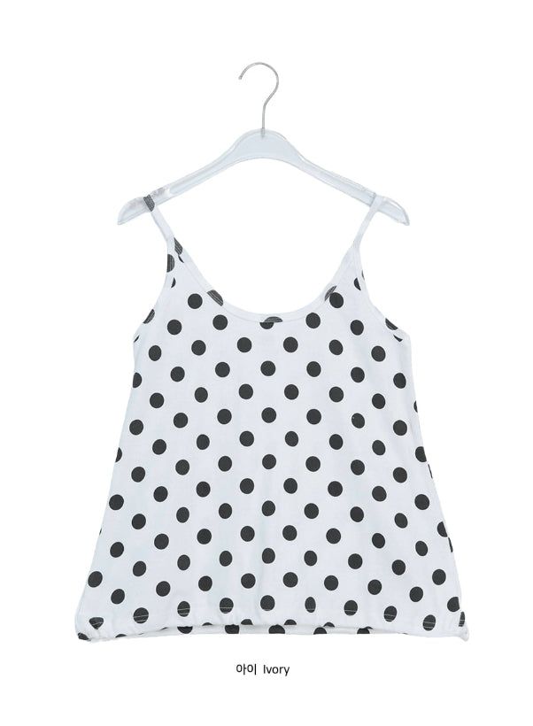 Minaru Loose Fit String Dot Sleeveless