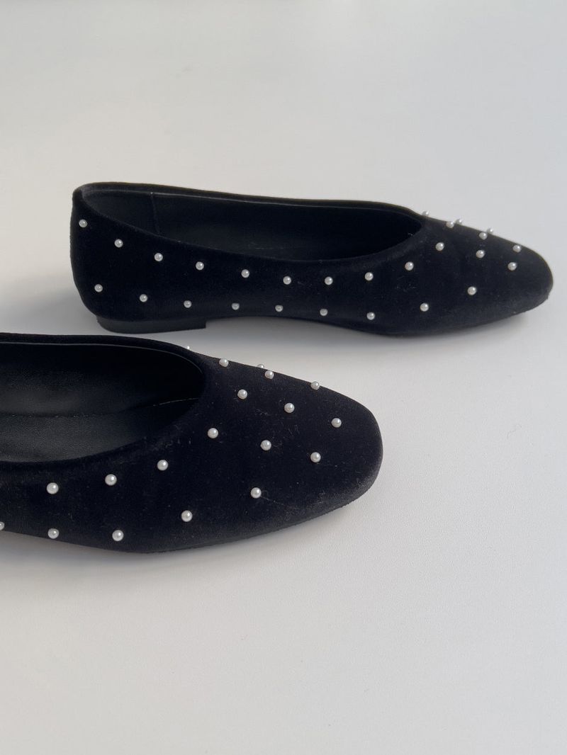 Pearl Dot Flat Shoes
