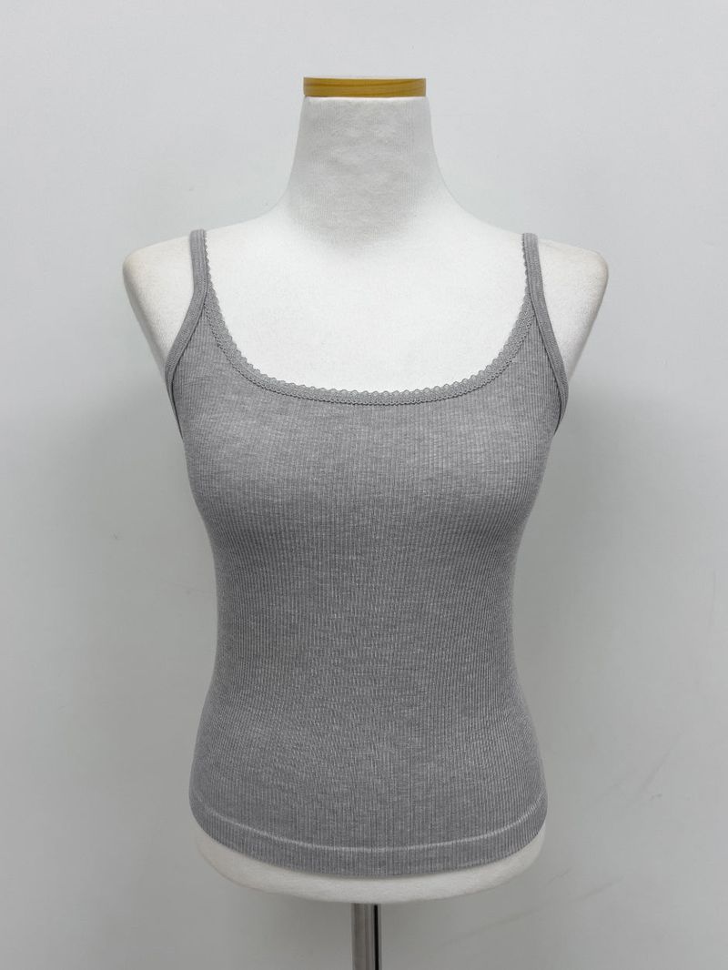 Lace Ribbed Bra Top Sleeveless
