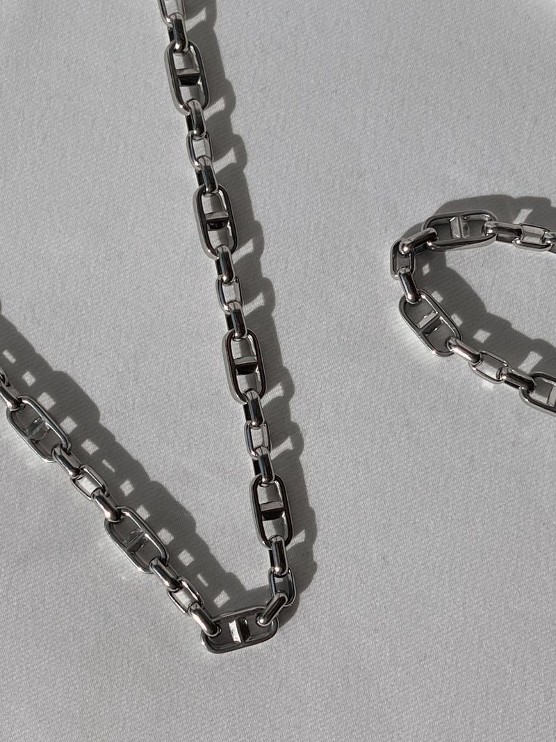 ASCLO Theta Necklace & Bracelet (Silver)