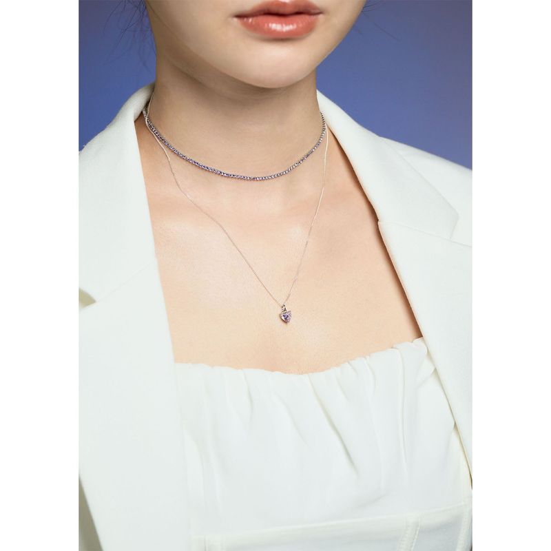 Aurora Heart Pearl Necklace