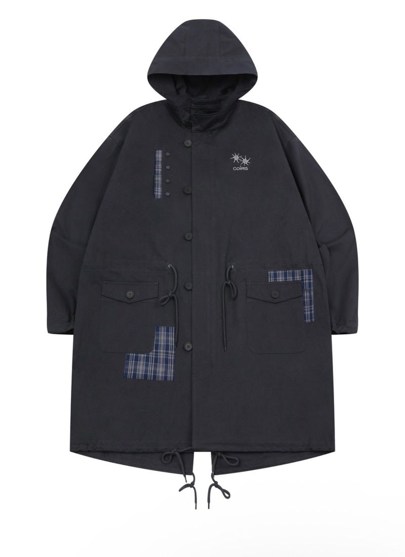 COIRIS（コイリス）の「TIKA CHECK COLOR-BLOCK PARKA UNISEX（Jackets/Outerwear）」