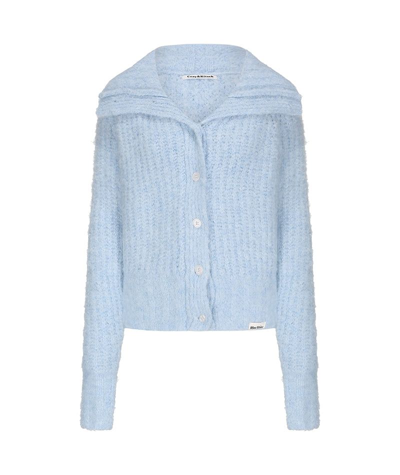 Cozy&Kitsch（コージーアンドキッチ）の「Sky Mood Collar Knit Cardigan（Tops）」