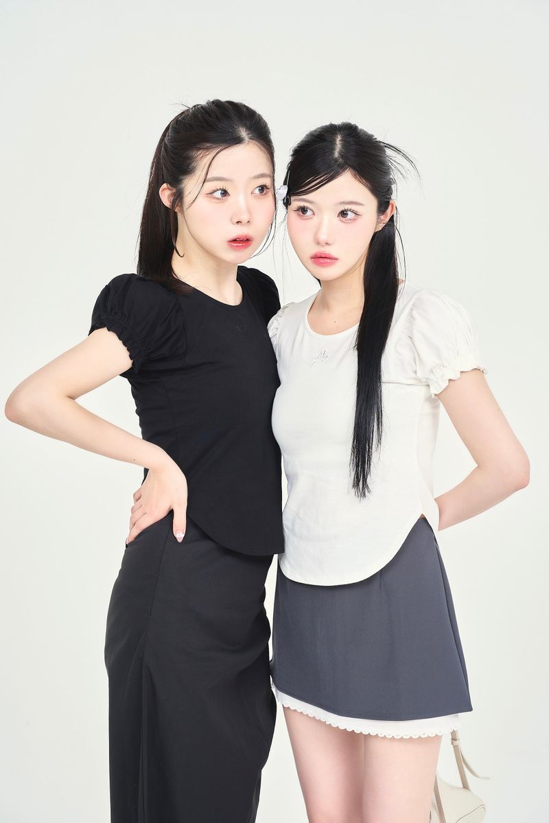 made of silk（メイドオブシルク）の「パフスリーブ半袖Tシャツ （トップス）」