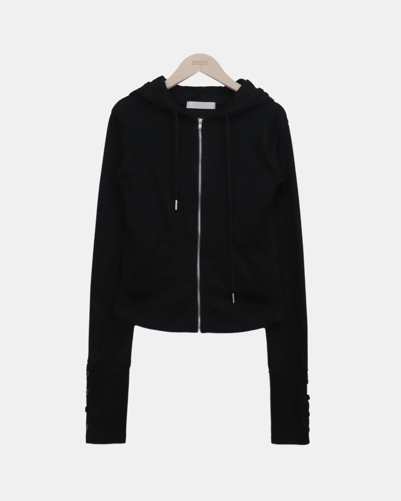 Kuba Button Hooded Zip-Up