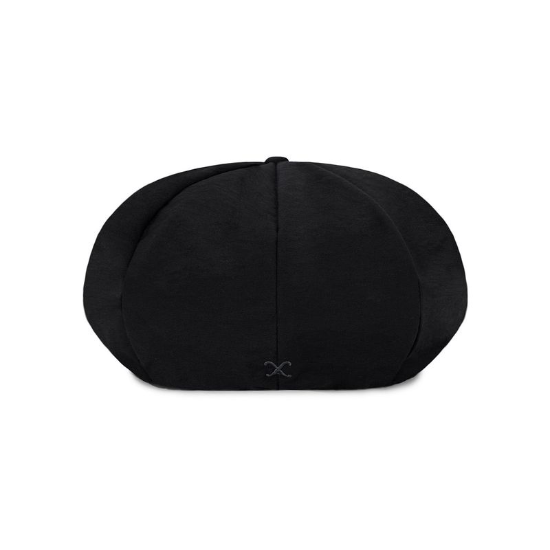 VA Curved Logo Easy Fit Newsboy Cap / Black