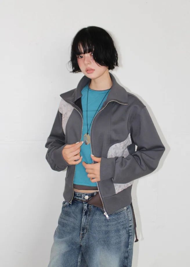 FLOWER PANEL HIGH-NECK JUMPER