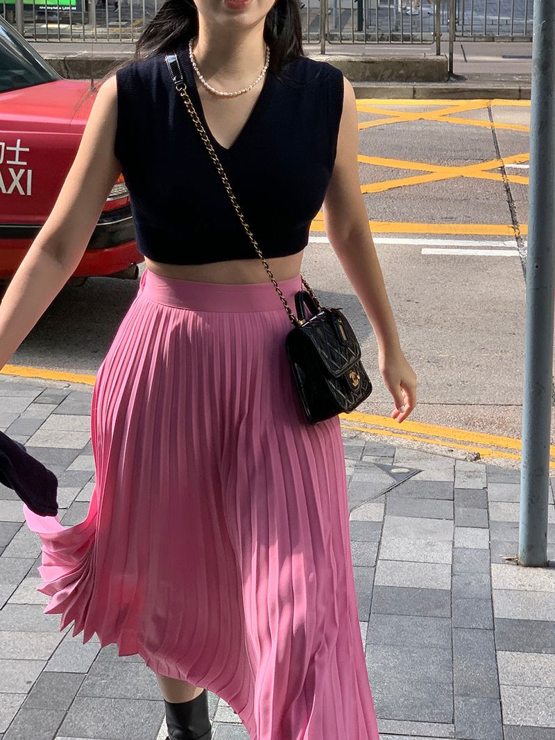 [MADE] LOVE MORE PINTUCK LONG SKIRT